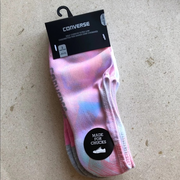 ONE 3-pair Converse No-Show liners, shoe size 4-10 - Picture 2 of 8